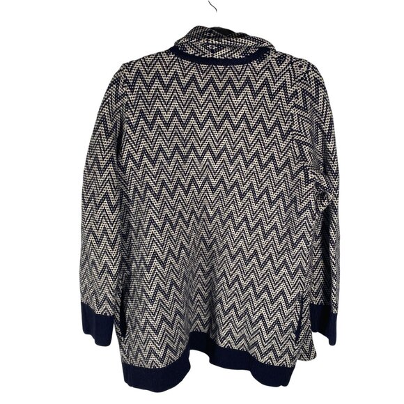 Banana Republic Chevron open front Cardigan XL Italian Yarn Merino Wool blend - Picture 4 of 8